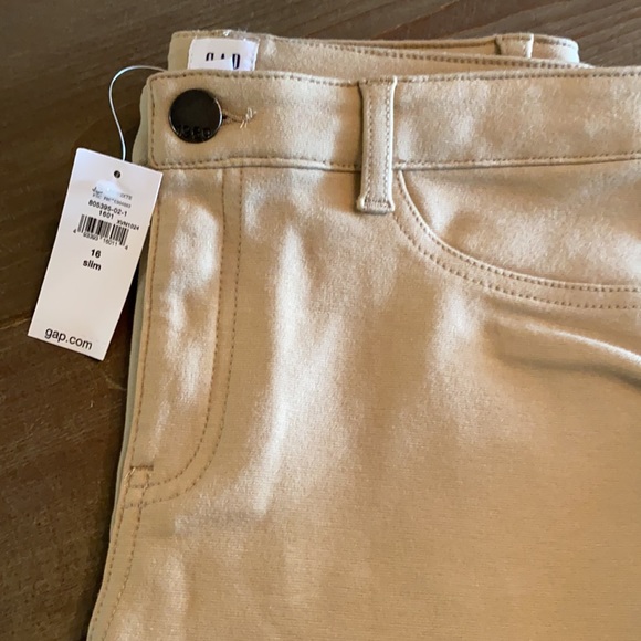 Gap Khaki soft school uniform pants. Size 16 slim. Very cute fit. - Picture 2 of 4